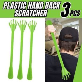 3 PACK Back Scratcher LONG REACH Extendable Telescopic Massager Tool (Color: green)