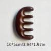 1pc Meridian Massage Comb Sandalwood Wooden 5 Tooth Point Acupuncture Head Massage Therapy Blood Circulation Anti-static Smooth Hair